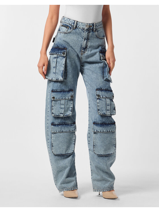 PHILIPP PLEIN PHILIPP PLEIN Jeans 24731 Azzurro chiaro Cargo Fit