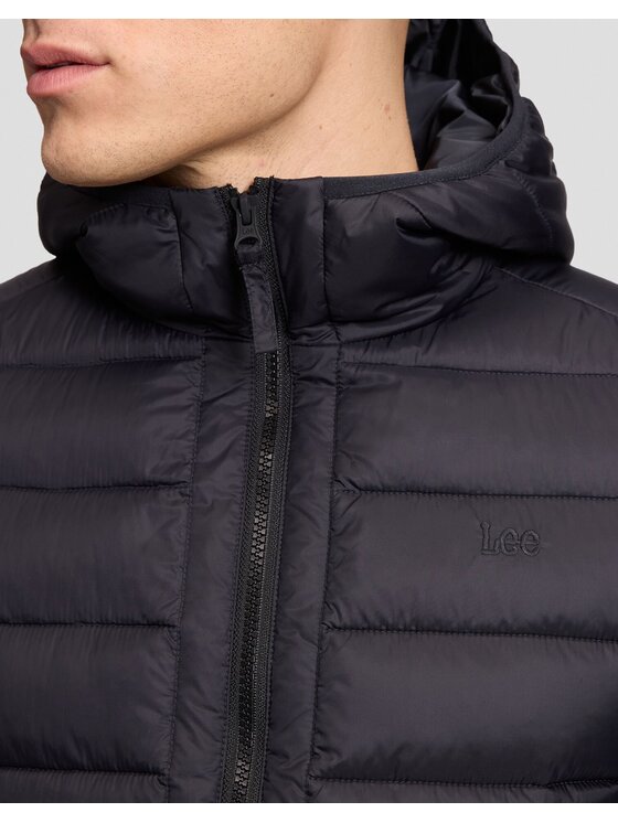 Lee Lee Kurtka puchowa PUFFER JACKET Czarny Regular Fit