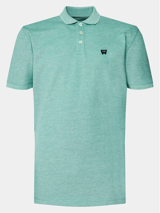Wrangler Wrangler Polo Refined 112350393 Zelena Regular Fit
