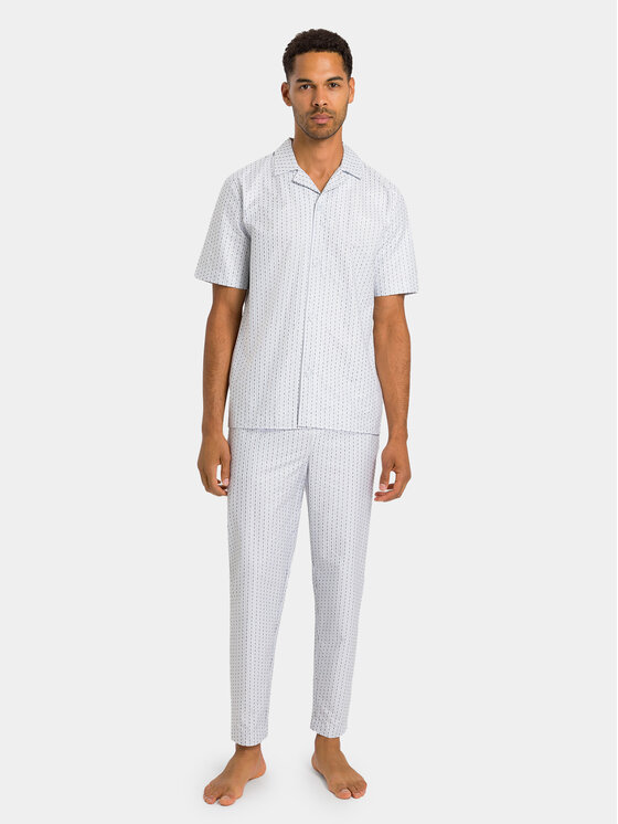 Hanro Hanro Pyžamo 75766 Bílá Regular Fit