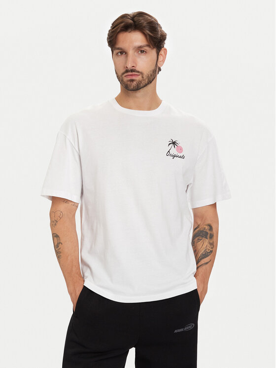 Jack & Jones Jack & Jones Tricou Bradley 12264414 Alb Relaxed Fit