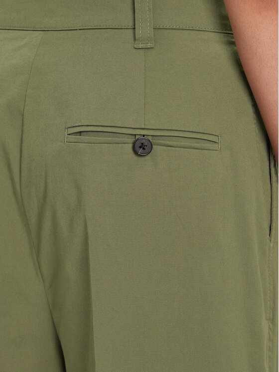 Marc O'Polo Marc O'Polo Bavlnené nohavice 506 0341 10105 Zelená Loose Fit