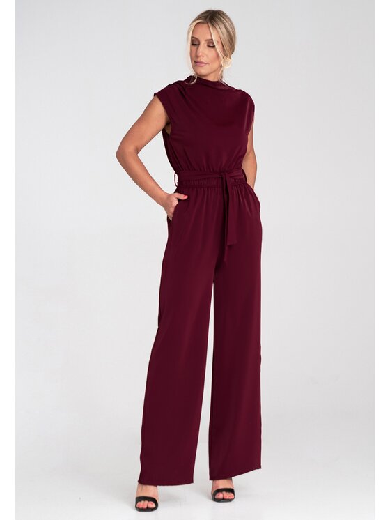 FIGL FIGL Kombinezon M1196 Bordowy Regular Fit