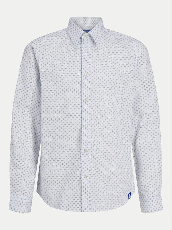 Jack&Jones Junior Jack&Jones Junior Koszula Axel 12268225 Biały Regular Fit