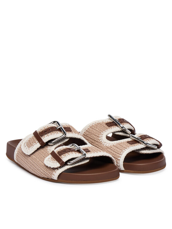 Weekend Max Mara Weekend Max Mara Klapki 2615521055600 Beżowy