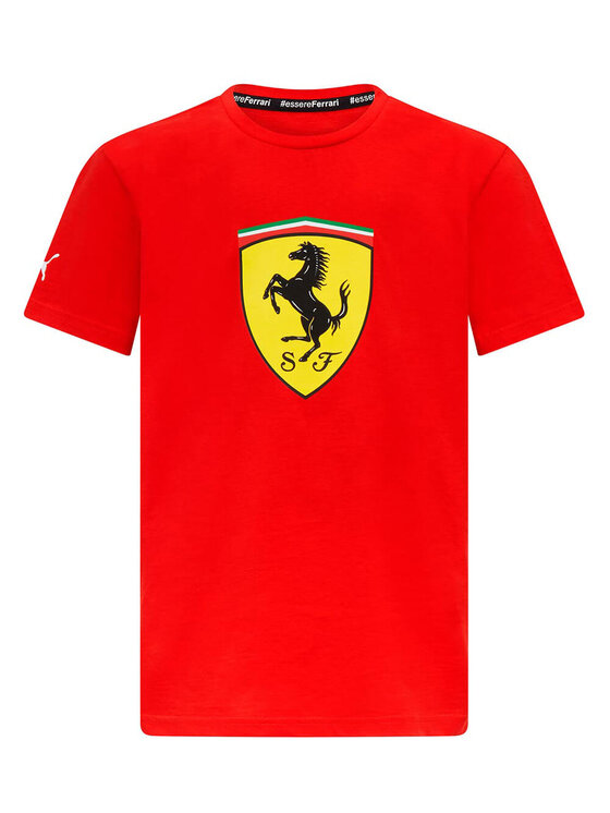 Puma Puma T-Shirt Scuderia Ferrari Shield Czerwony Regular Fit