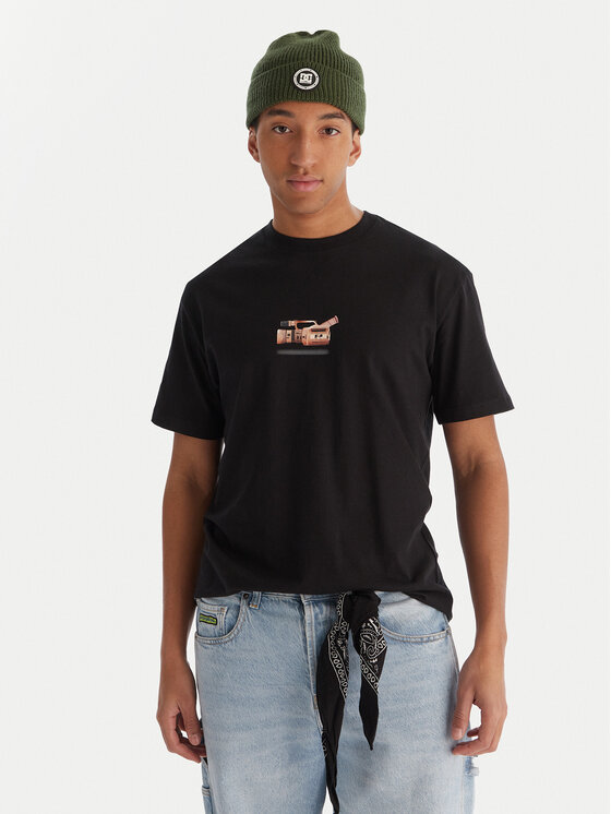 DC Shoes DC Shoes T-Shirt Handy Cam HSS EDYZT04379 Czarny Regular Fit