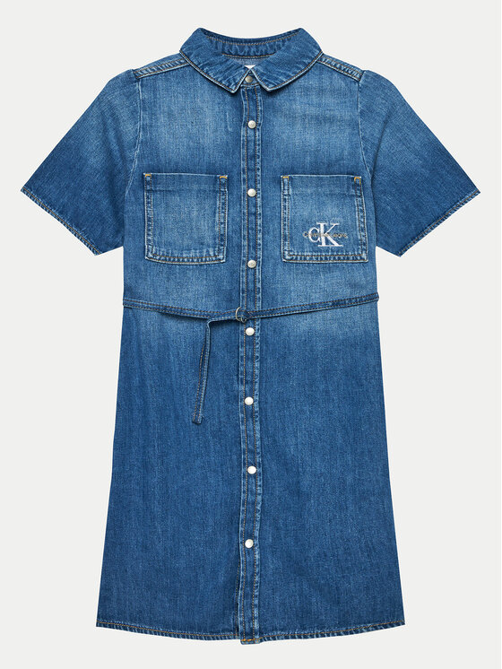 Calvin Klein Jeans Calvin Klein Jeans Džínové šaty IG0IG02578 Modrá Regular Fit