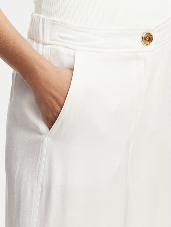 Marella Marella Stoffhose Idoneo 2613131082 Weiß Wide Leg