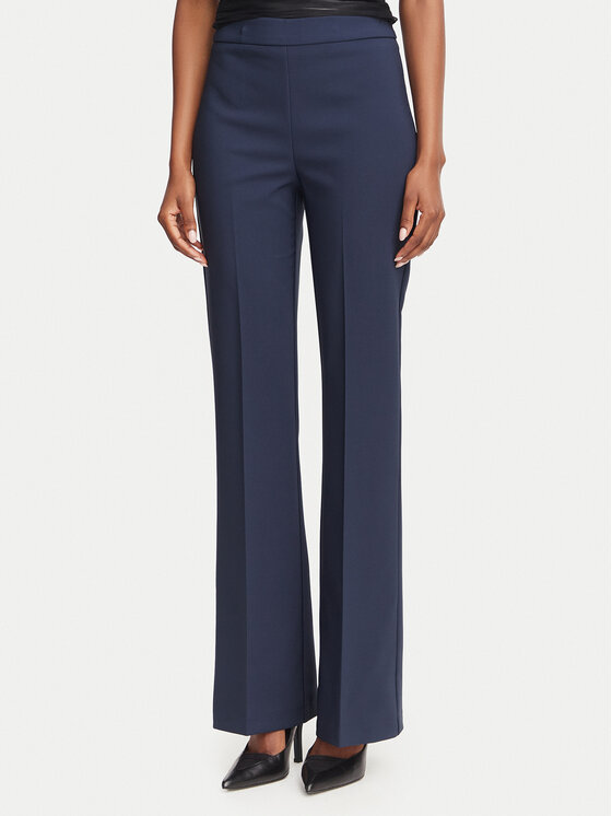 Rinascimento Rinascimento Pantaloni din material CFC0130135003 Bleumarin Flare Fit