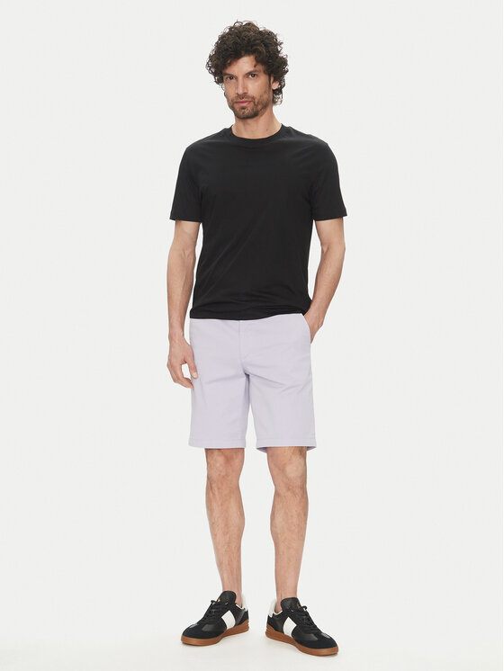 BOSS BOSS Szorty materiałowe Chino-Slim-Shorts 50536723 Fioletowy Regular Fit