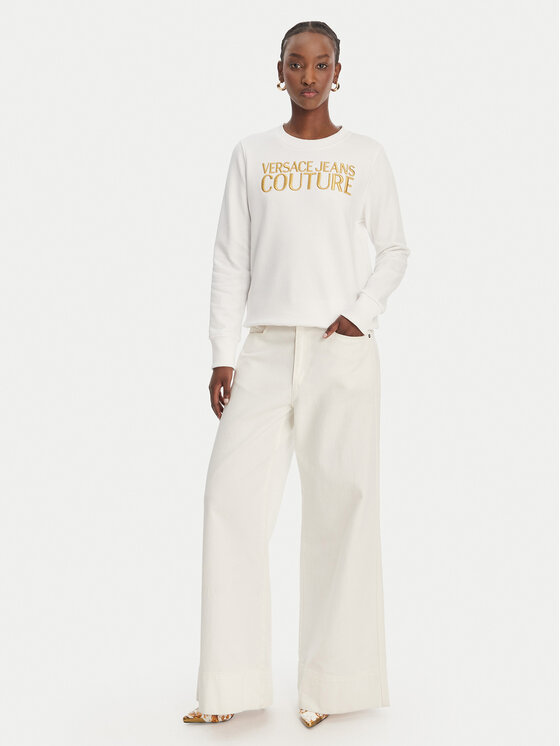 Versace Jeans Couture Versace Jeans Couture Bluza 80HAIT01 CF01T Biały Regular Fit