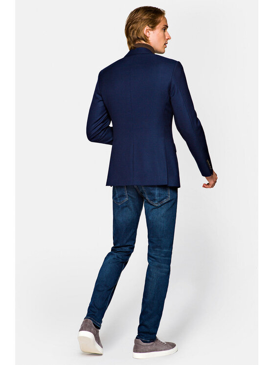 Lancerto Lancerto Marynarka Katania 3 Granatowy Regular Fit