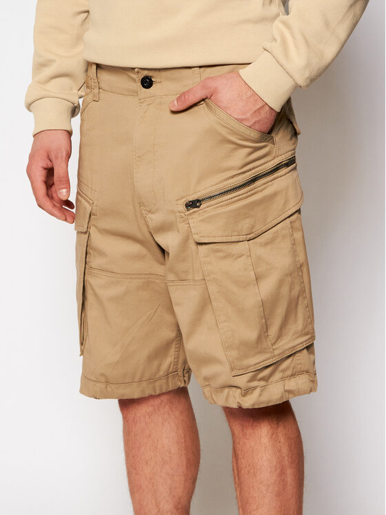 G-Star Raw Bavlnené šortky Rovic D08566-5126-239 Béžová Relaxed Fit