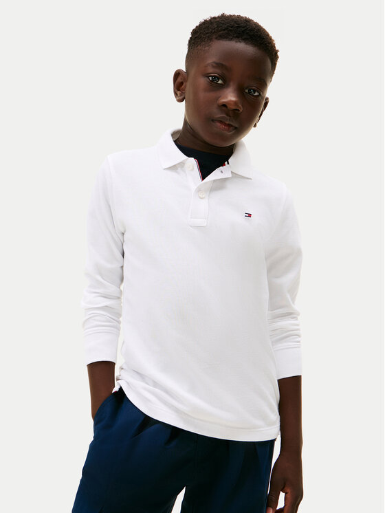 Tommy Hilfiger Tricou polo KB0KB09664 Alb Regular Fit