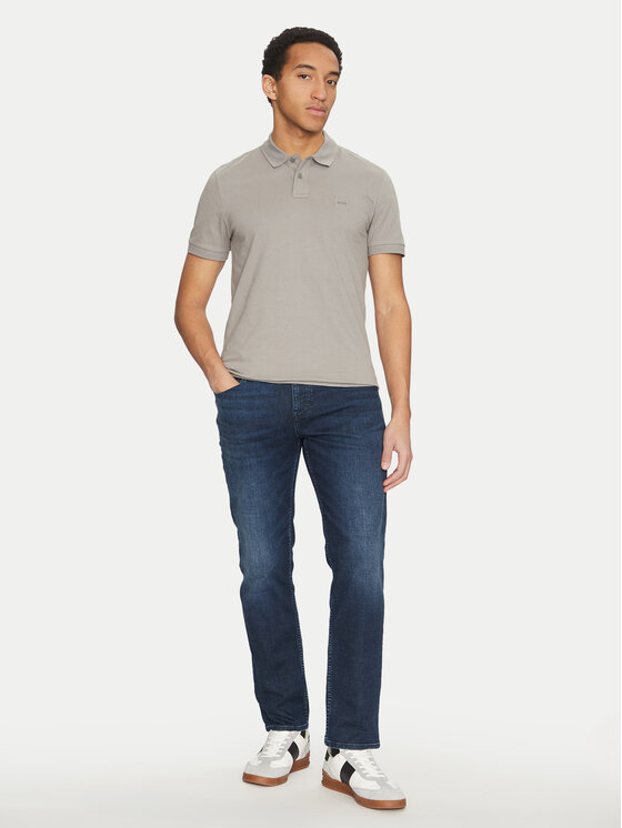 BOSS BOSS Polokošeľa Passenger 50507803 Sivá Slim Fit