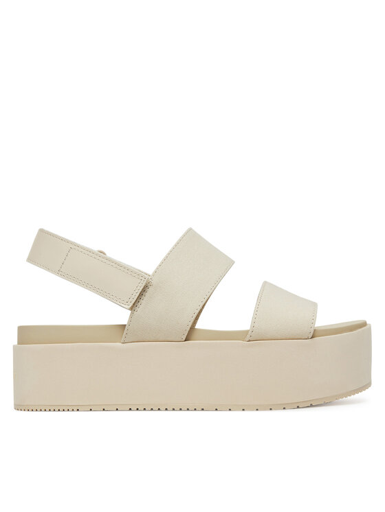 Sandale Calvin Klein Jeans Flatform Sandal Sling In YW0YW01788 Écru