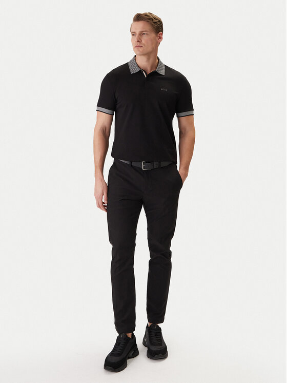 BOSS BOSS Polo 50554583 Melns Regular Fit