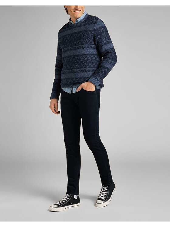 Lee Lee Maglione CREW SEAS KNIT Blu Regular Fit
