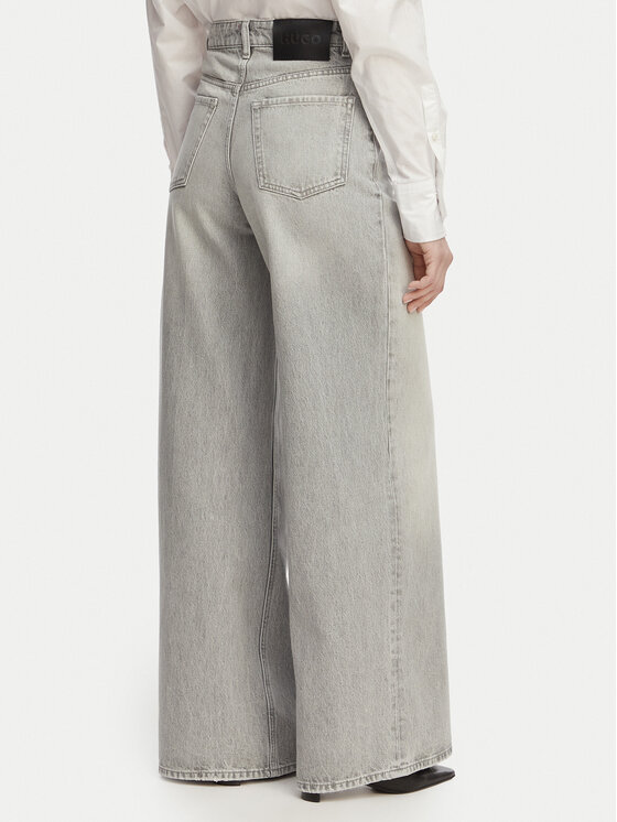 HUGO HUGO Džinsi 937 50557053 Gaiši pelēka Wide Leg