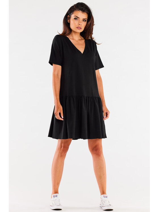 Infinite You Infinite You Sukienka letnia M295 Czarny Basic Fit