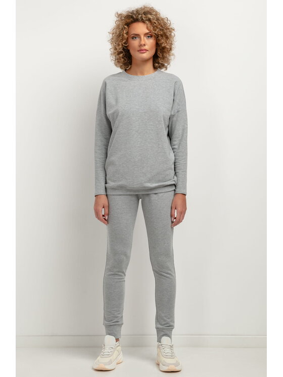 Tessita Tessita Spodnie dresowe T383 Szary Straight Leg