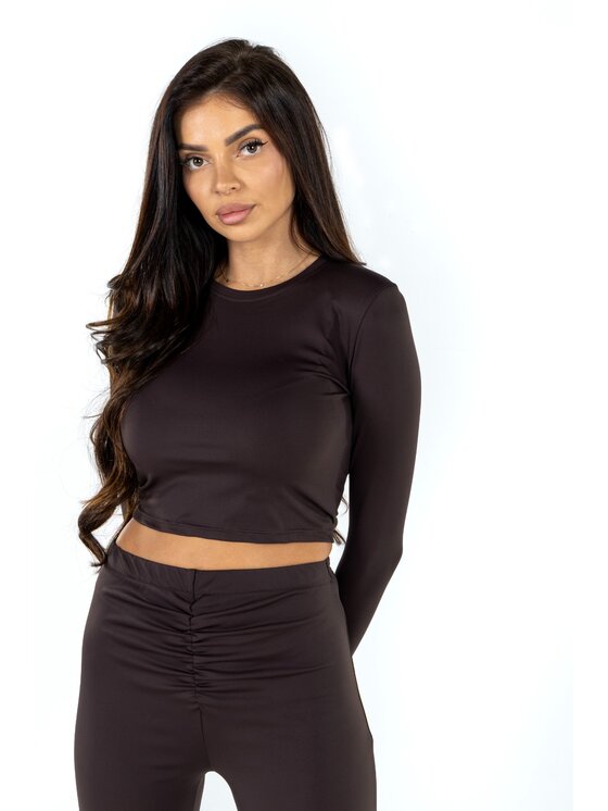 Agatha Studio Agatha Studio Komplet bluzka i spodnie A26ZS-KA-K56 Brązowy Slim Fit