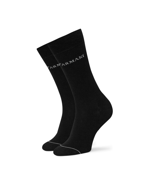 Emporio Armani Emporio Armani Комплект 3 чифта дълги чорапи мъжки EM000554 AF12276 MC061 Черен
