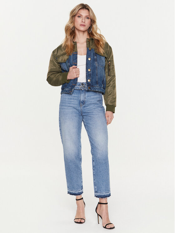 PINKO Pinko Džinsai Flexi Maddie 100232 A0FX Mėlyna Mom Fit