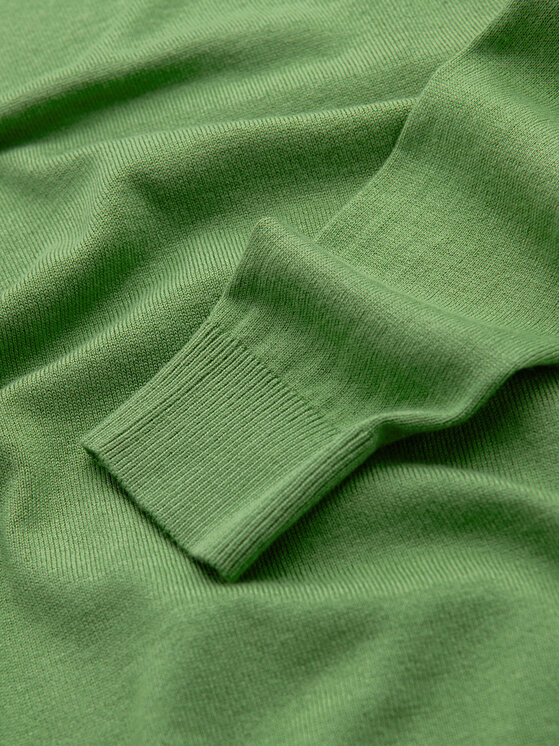 Ombre Ombre Sweter OM-SWBS-0106 Zielony Regular Fit