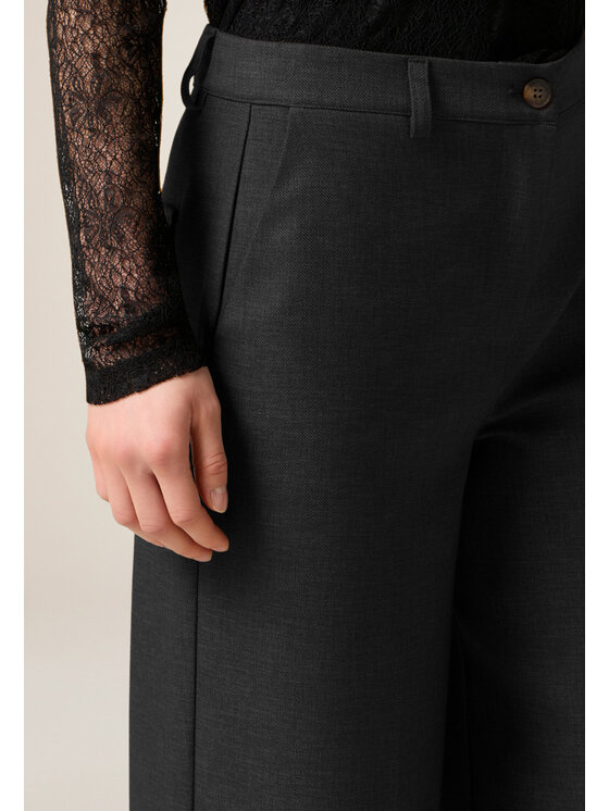 Oltre Oltre Spodnie materiałowe P01XR109331N023 Szary Baggy Fit