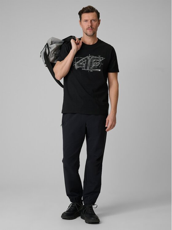 4F 4F T-Shirt COMMERCIAL 12 Czarny Regular Fit
