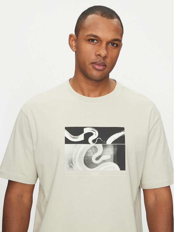 BOSS BOSS T-shirt Barragan 50534919 Bež Relaxed Fit