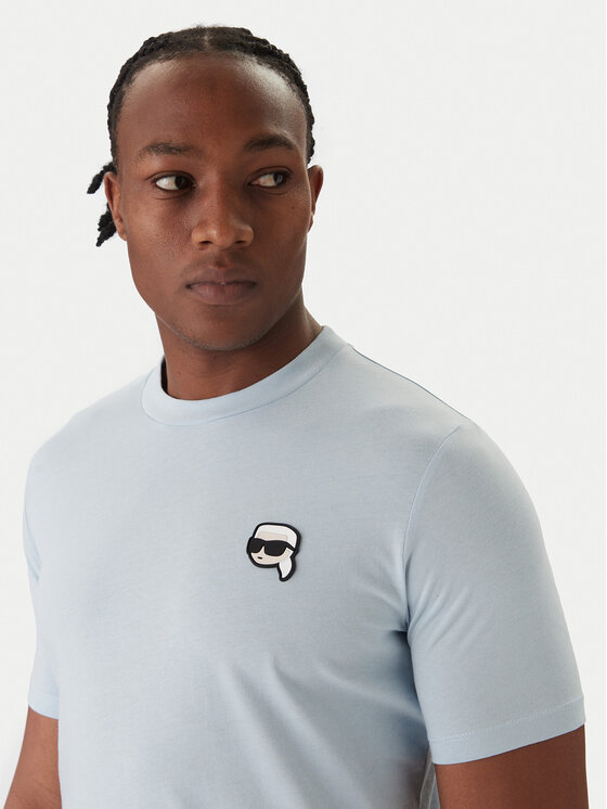 KARL LAGERFELD KARL LAGERFELD Tričko 755710 561224 Modrá Regular Fit