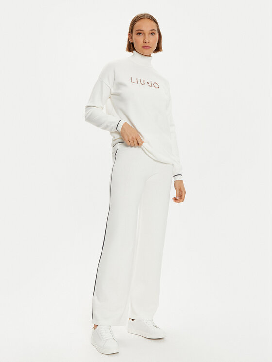 Liu Jo Sport Liu Jo Sport Pantaloni di tessuto TF4315 MS63L Bianco Regular Fit