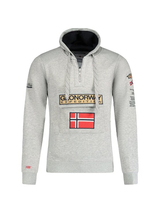 Geographical Norway Geographical Norway Bluza WU6620H/GNO-Blended Grey Szary Regular Fit