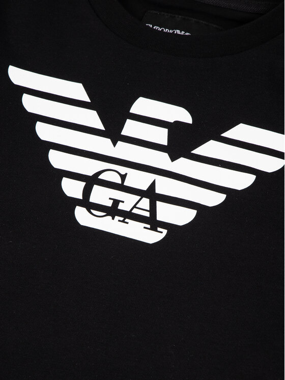 Emporio Armani Emporio Armani Футболка 8N4T99 1JNQZ 0999 Чорний Regular Fit