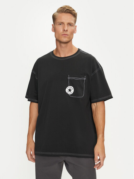 Converse Converse T-Shirt Sketch 10027256-A03 Μαύρο Standard Fit