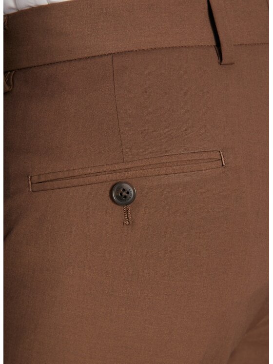 Pako Lorente Pako Lorente Spodnie garniturowe P25WF-6G-003 Brązowy Slim Fit