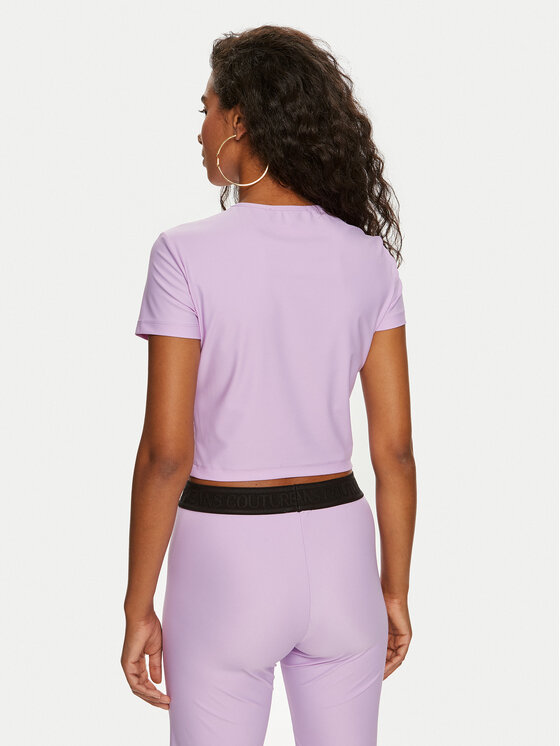 Versace Jeans Couture Versace Jeans Couture Marškinėliai 76HAH602 Violetinė Slim Fit