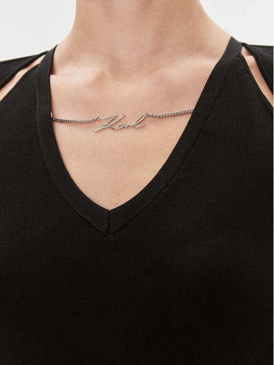 KARL LAGERFELD KARL LAGERFELD Φόρεμα κοκτέιλ 240W1331 Μαύρο Regular Fit