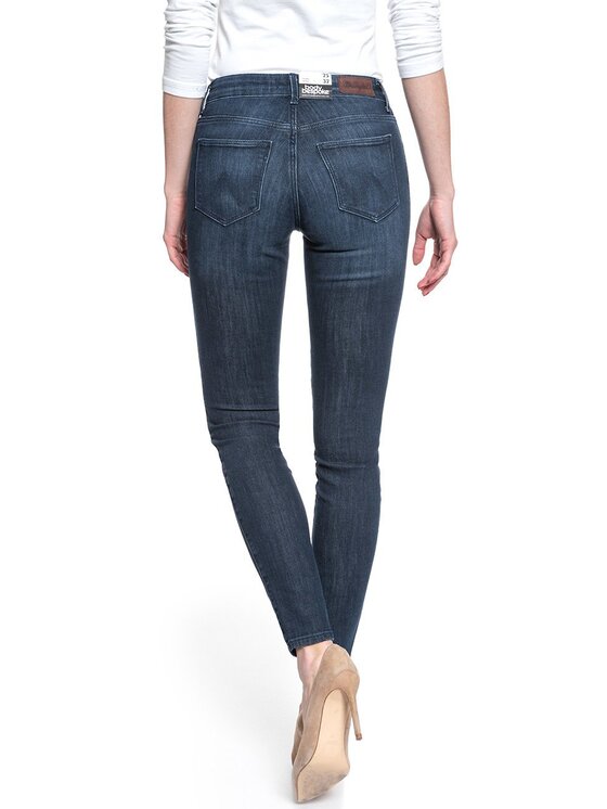 Wrangler Wrangler Jeansy SKINNY Niebieski Skinny Fit