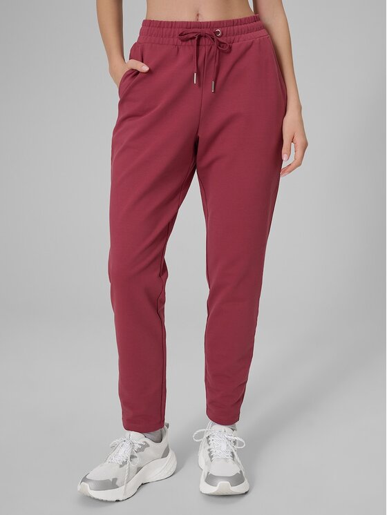 4F 4F Spodnie dresowe 4FRSS26TTROF1851-60S Czerwony Slim Fit