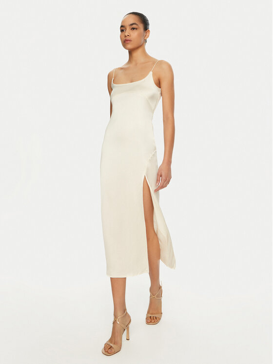 JACQUEMUS JACQUEMUS Kokteiļkleita 24E241DR100 Écru Regular Fit