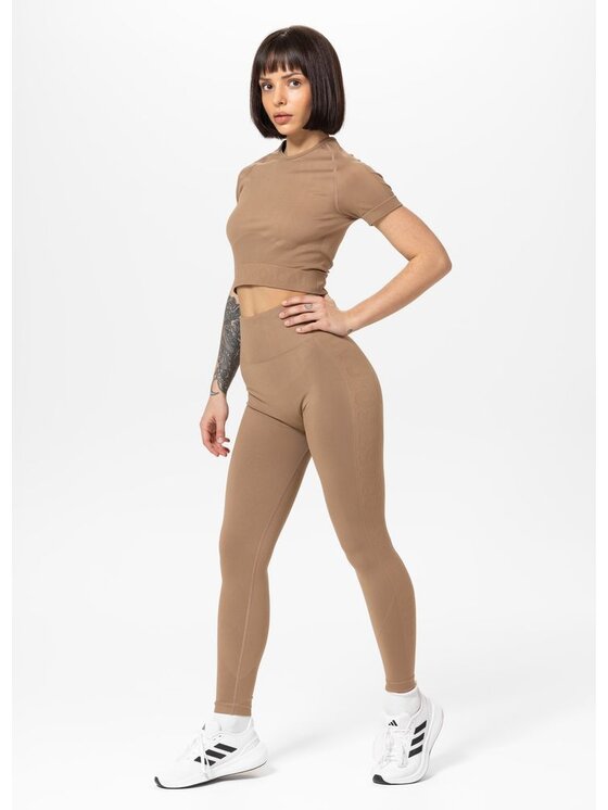 PITBULL PITBULL Legginsy COLUMBIA Beżowy Regular Fit
