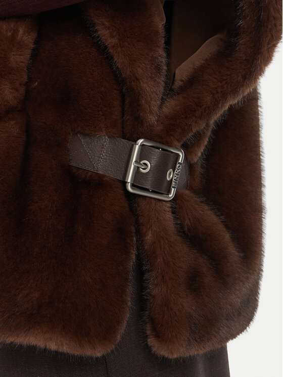PINKO PINKO Krzno Comodino 103837 A2PI Smeđa Regular Fit
