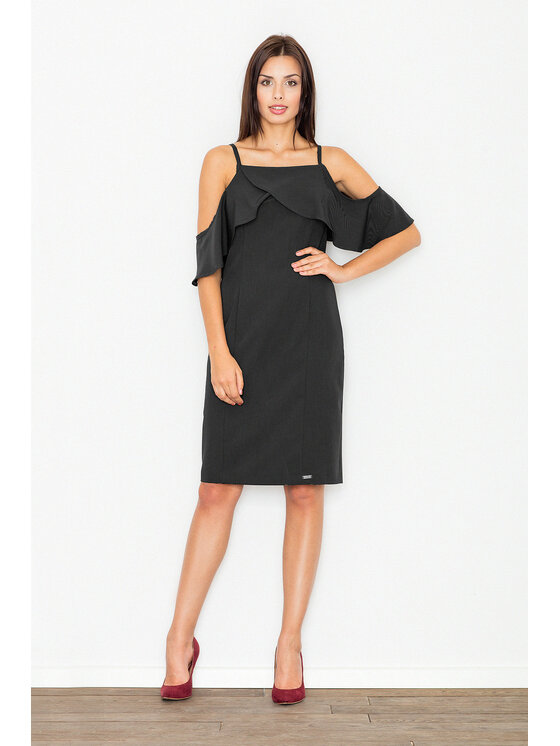 FIGL FIGL Φόρεμα M478 Μαύρο Regular Fit
