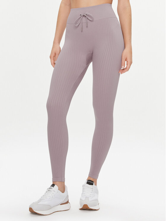 Guess Guess Leggings Rib-Seamless V4RB00 Z3CC0 Ljubičasta Slim Fit
