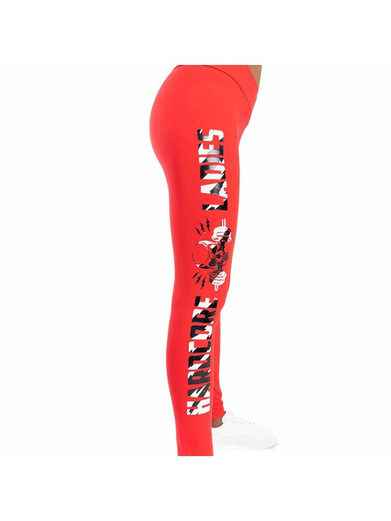 LaBellaMafia LaBellaMafia Legginsy LABELLAMAFIA LEGGING HARDCORE LADIES RED Czerwony Regular Fit