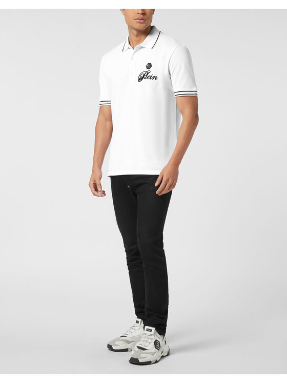 PHILIPP PLEIN PHILIPP PLEIN Polokošeľa 26149 Biela Slim Fit